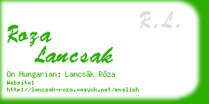 roza lancsak business card